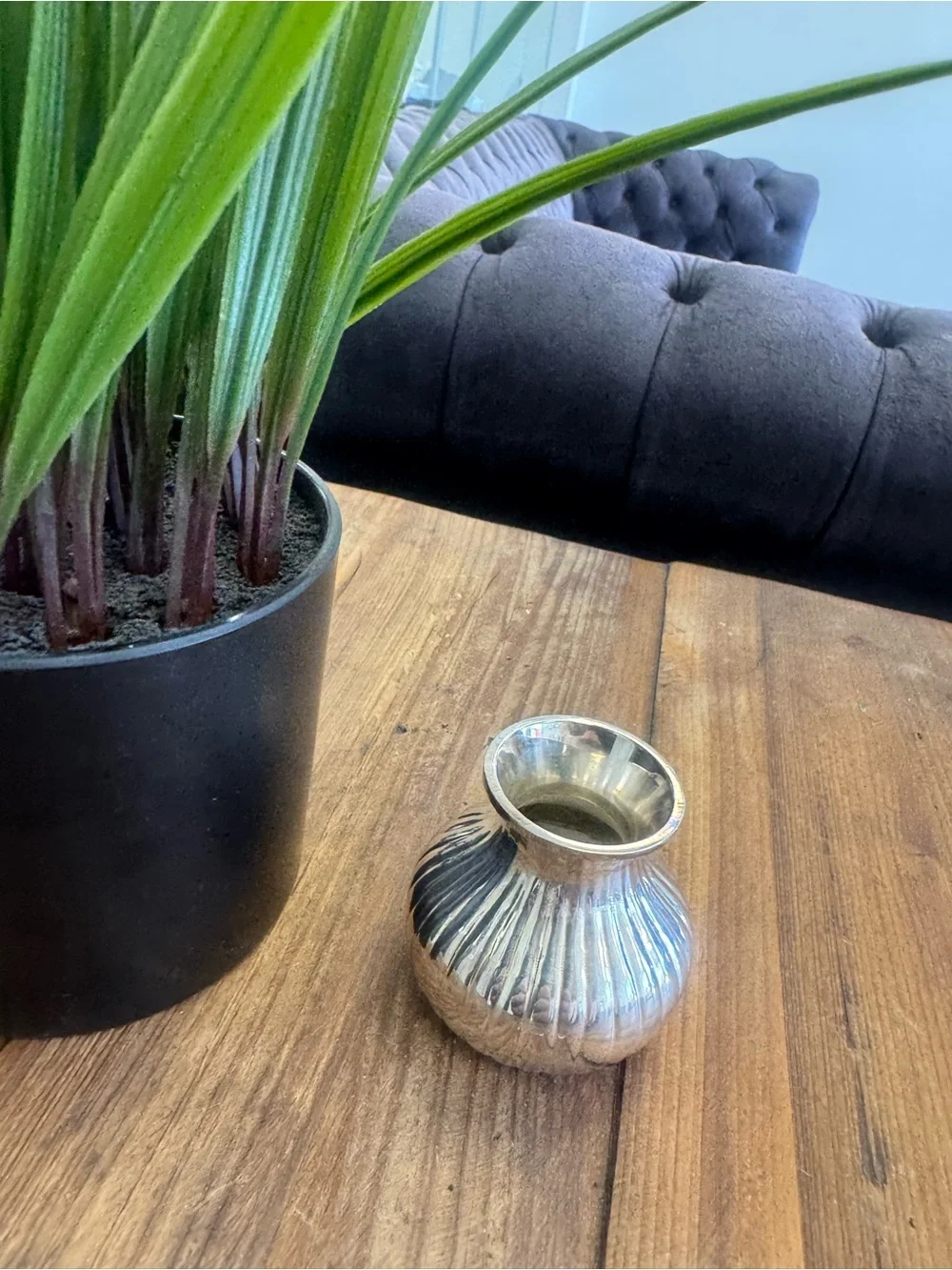 RESTORATION HARDWARE small silver plated bud vase